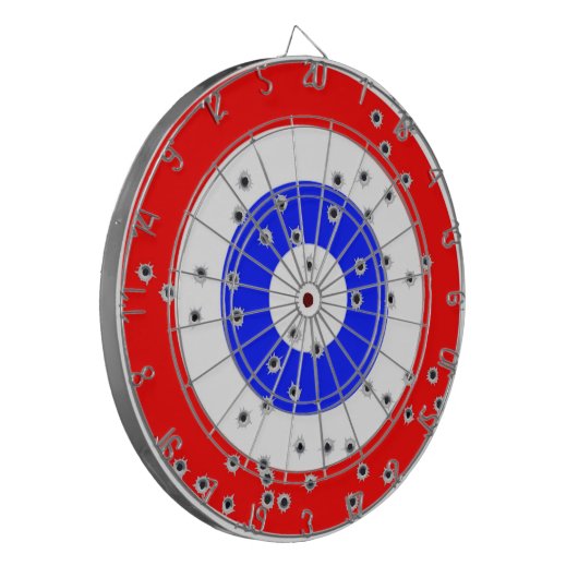 Doeldartboard afzetten dartbord (Voorkant Links)