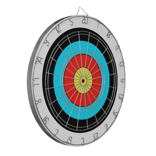 Doeldartboard voor boogschieten dartbord (Voorkant Links)