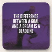 Doelen, dromen en deadline - Workout Motivatie Drankjes Onderzetter (Voorkant)