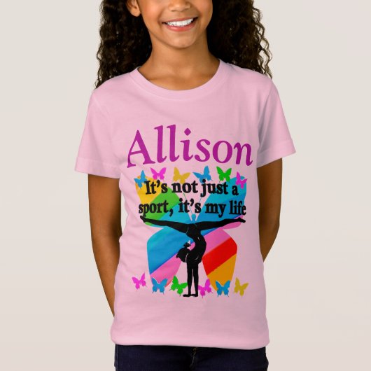 DOELEN EN DROMEN VAN GYMNAST GEPERSONALISEERD T-SH T-SHIRT (Voorkant)