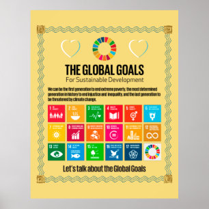 Doelen Mega Visual voor klaslokalen en gemeenschap Poster