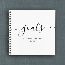 Doelen: Moderne kalligrafie Minimale typografie Id Notitieboek