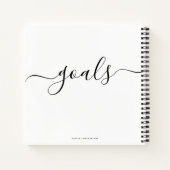 Doelen: Moderne kalligrafie Minimale typografie Id Notitieboek (Achterkant)