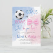 Doelen of bogen onthullen genderuitnodiging kaart (Staand voorkant)