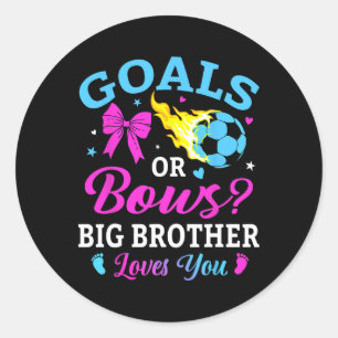 Doelen Of Bogen Oudere Broer Houdt Van Jou Voetbal Ronde Sticker