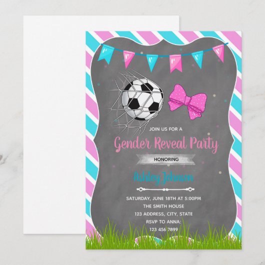 Doelen of Bows onthullen genderuitnodiging Kaart (Voorkant / Achterkant)