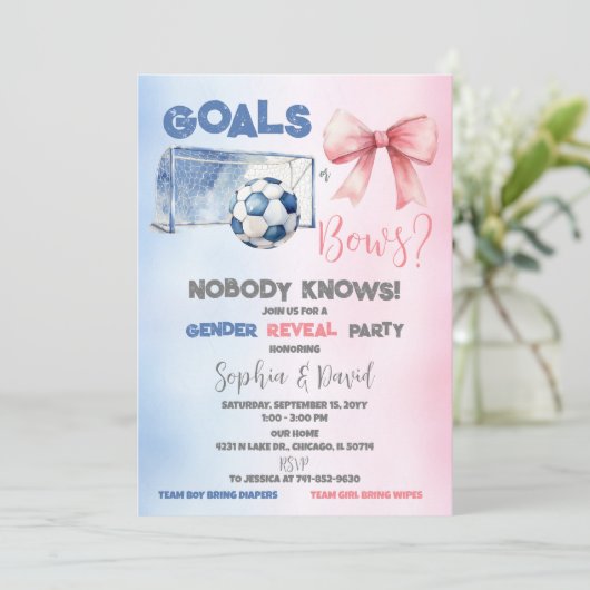 Doelen of strikken Geslacht onthullen Partij Kaart (Staand voorkant)