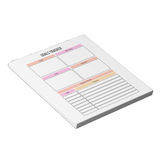 Doelen Tracker Planner Notitieblok (Schuin)