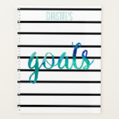 Doelen Trendy Gepersonaliseerde Waterverf Typograf Planner (Voorkant)