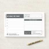 Doelen voor de dag post-it® notes (Op bureau)