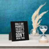 Doelen zijn beloftes - succes Motivatie Fotoplaat (Insitu)