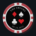Doelgericht gepersonaliseerd huwelijk voor Gift Bl Poker Chips<br><div class="desc">Perfect om je huwelijksdatum in Las Vegas te onthouden of om je als een cadeau te geven,  deze set klassieke zwarte,  rode en witte gepersonaliseerde pokerchips laten je je stempel op het spel zetten met je eigen flair.</div>