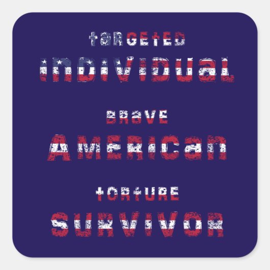 Doelgericht individu, mensenhandel, bewustwording vierkante sticker (Voorkant)