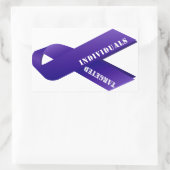 Doelgroep Individuen Bewustzijn Indigo Ribbon Rechthoekige Sticker (Tas)