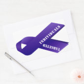 Doelgroep Individuen Bewustzijn Indigo Ribbon Rechthoekige Sticker (Envelop)