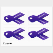Doelgroep Individuen Bewustzijn Indigo Ribbon Rechthoekige Sticker (Vel)