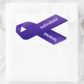 Doelgroep Individuen Bewustzijn Indigo Ribbon Rechthoekige Sticker (Tas)