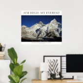 Doelhoog: Mount Everest Poster (Thuiskantoor)