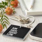 Doelhoog vierkant laag -    Guy Fitness -.png Sleutelhanger (Voorkant Rechts)