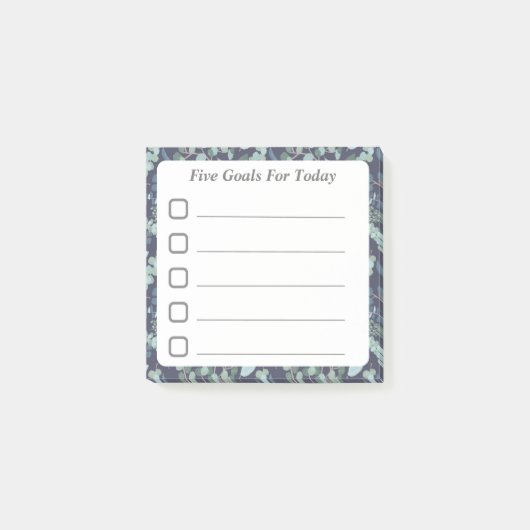 Doelinstelling Checklist Blauwe Blauwgroen vulling Post-it® Notes (Voorkant)