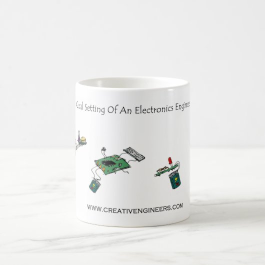 Doelinstelling van een elektronicaingenieur koffiemok (Center)