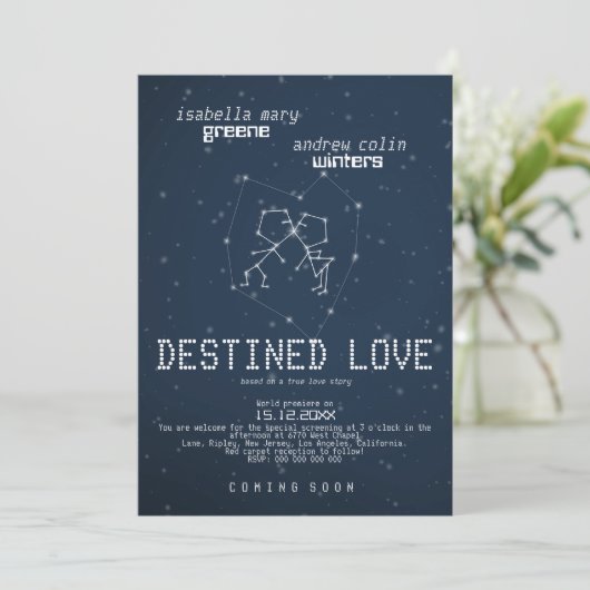 Doelliefde - Wedding Movie Poster Uitnodiging (Staand voorkant)