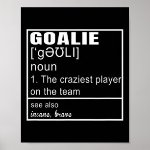 Doelman Definitie Voetbal Hockey Kunst Grap Speler Poster