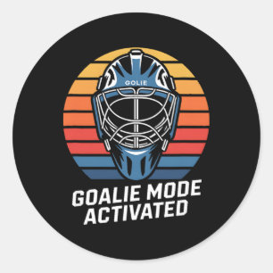 Doelman Modus Geactiveerd Hockey Doelman Masker Ronde Sticker