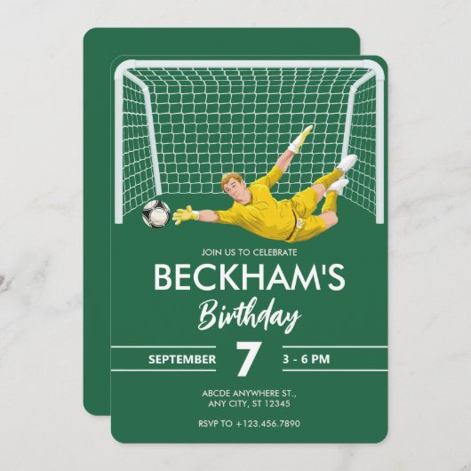 Doelman voetbal kaart (Voorkant / Achterkant)