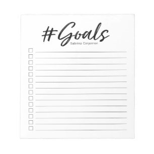 Doelnotebooks met checkboxes notitieblok