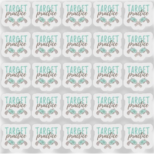 Doeloefening Pistol Pistool Schieten Range Planner Sticker (Voorkant)