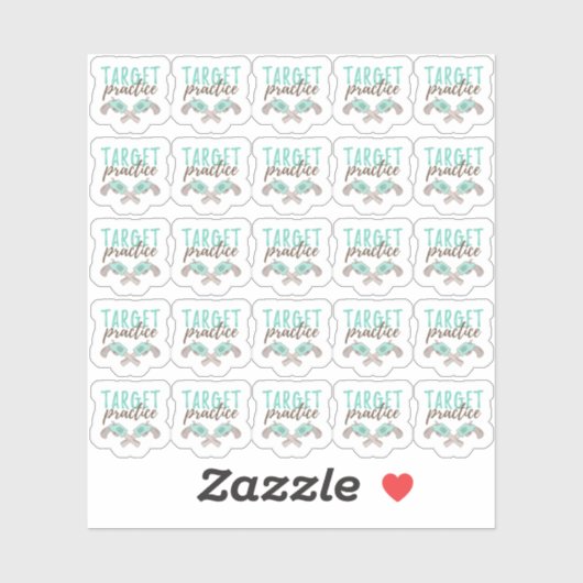 Doeloefening Pistol Pistool Schieten Range Planner Sticker (Vel)