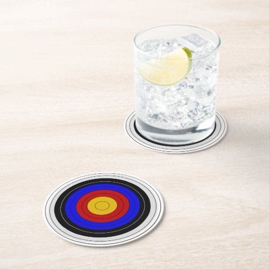 Doelontwerp voor architectuur ronde kartonnen onderzetter (Insitu)