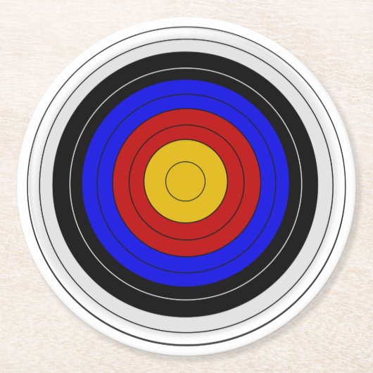 Doelontwerp voor architectuur ronde kartonnen onderzetter (Voorkant)