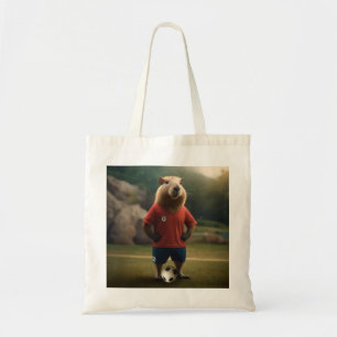 "Doelpakker: De Voetbalster Capybara" Tote Bag