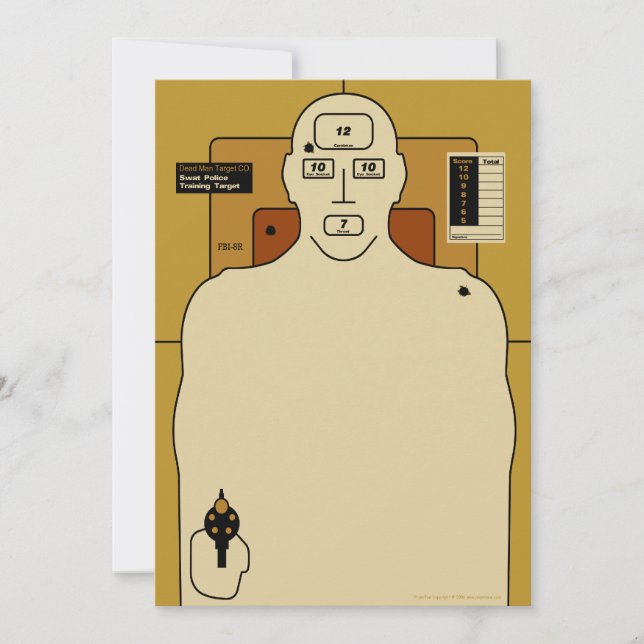 Doelpapier, Pistool Man Shooting Target (Voorkant)