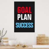 Doelplan Succes Motivatie Inspirerend Poster (Keuken)