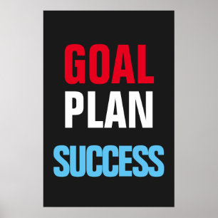 Doelplan Succes Motivatie Inspirerend Poster