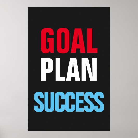 Doelplan Succes Motivatie Inspirerend Poster (Voorkant)
