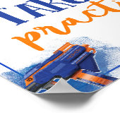 Doelpraktijkteken | Dart Pistool Party Poster (Hoek)