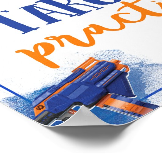 Doelpraktijkteken | Dart Pistool Party Poster (Hoek)