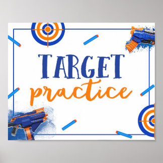 Doelpraktijkteken | Dart Pistool Party Poster