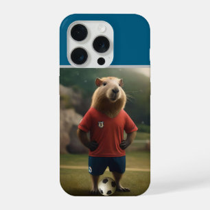 "Doelpunt-Makende Capybara: De Ultieme Voetbalster iPhone 15 Pro Case