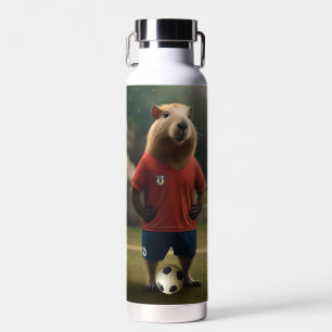 "Doelpunten scorende Capybara: De ultieme voetbals Waterfles
