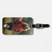 Doelpuntenmaker Capybara: de ultieme voetbalster! Bagagelabel (Voorkant horizontaal)