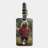 Doelpuntenmaker Capybara: de ultieme voetbalster! Bagagelabel (Voorkant verticaal)