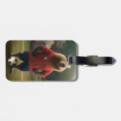Doelpuntenmaker Capybara: de ultieme voetbalster! Bagagelabel (Achterkant horizontaal)