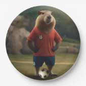 Doelpuntenmaker Capybara: de ultieme voetbalster! Papieren Bordje (Voorkant)