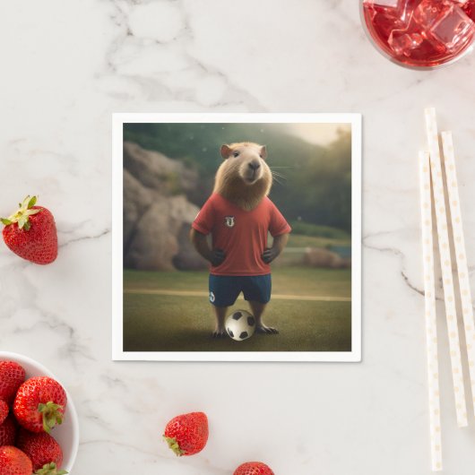 Doelpuntenmaker Capybara: de ultieme voetbalster! Servet (Insitu)