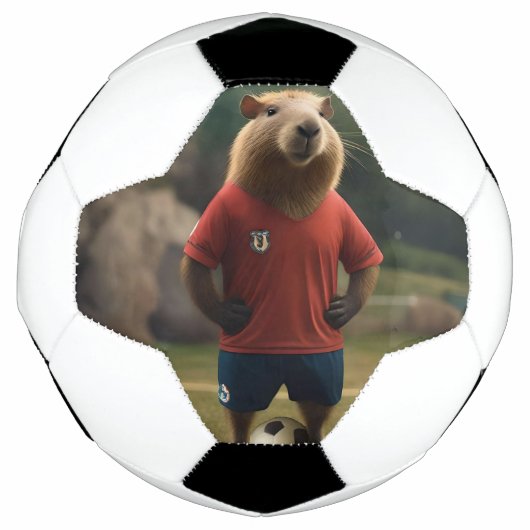 Doelpuntenmaker Capybara: de ultieme voetbalster! Voetbal (Voorkant)
